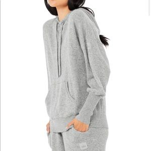 Alo Yoga Cashmere Jet Set Hoodie Heather Grey